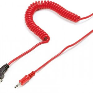 Flash Cable red, 10 m (33 ft.), with PC plug and jack plug, ø 3.5 mm