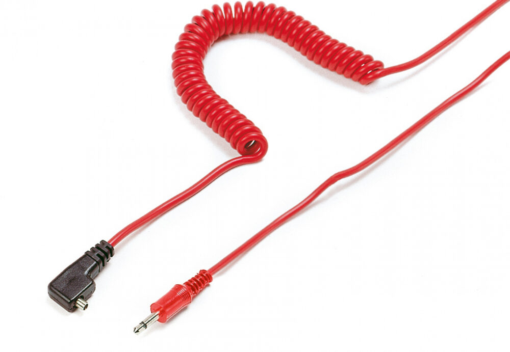 Flash Cable red, 10 m (33 ft.), with PC plug and jack plug, ø 3.5 mm
