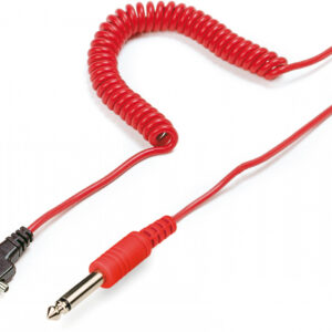 Flash Cable red, 10 m (33 ft.), with PC plug and jack plug, ø 6,35 mm