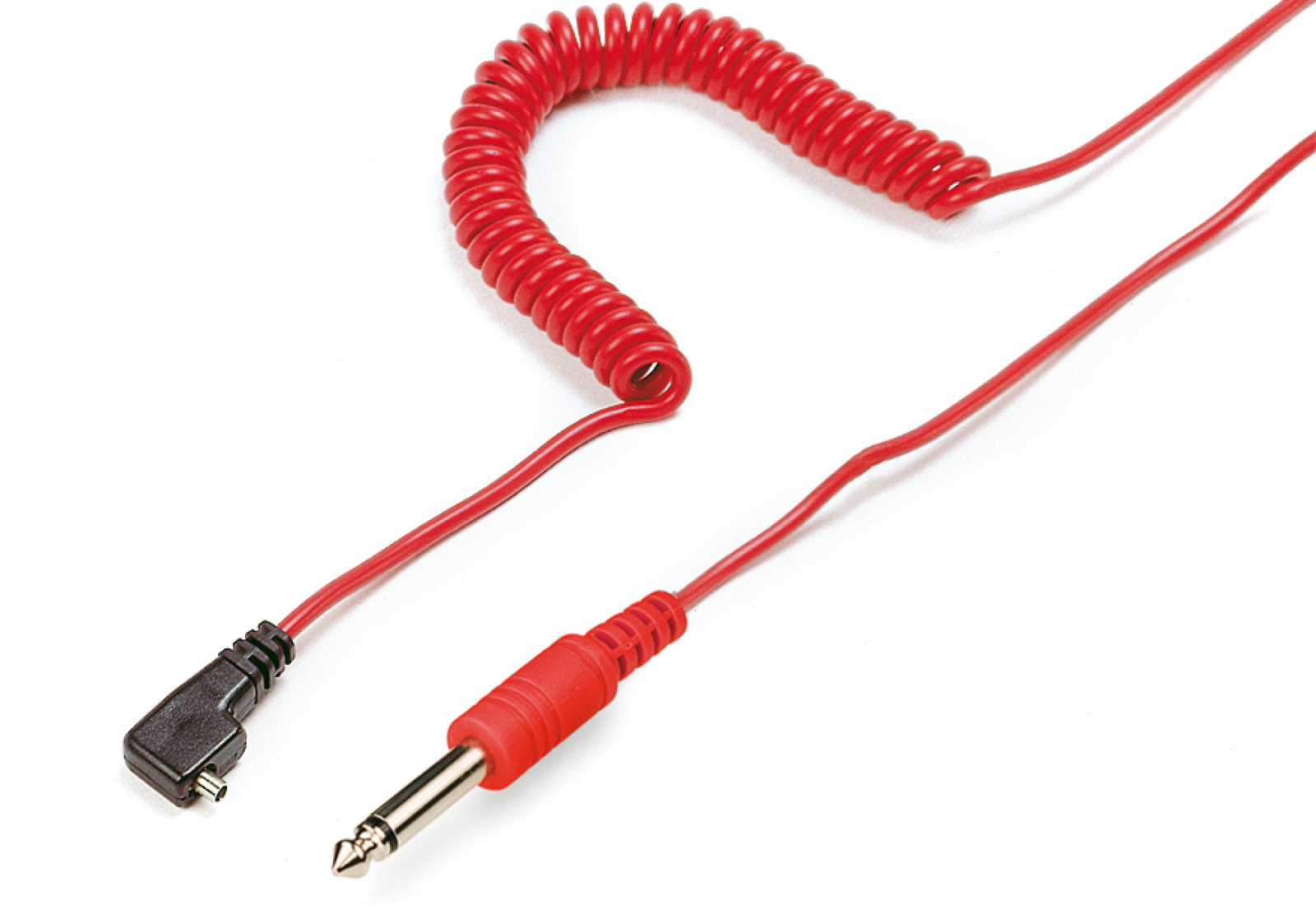 Flash Cable red, 10 m (33 ft.), with PC plug and jack plug, ø 6,35 mm